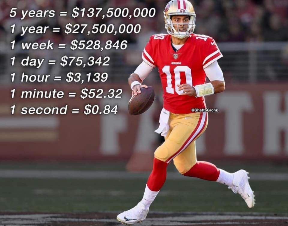 NFL'in en cok kazanan oyuncusu, 26 yasindaki Jimmy Garoppolo'nun ...