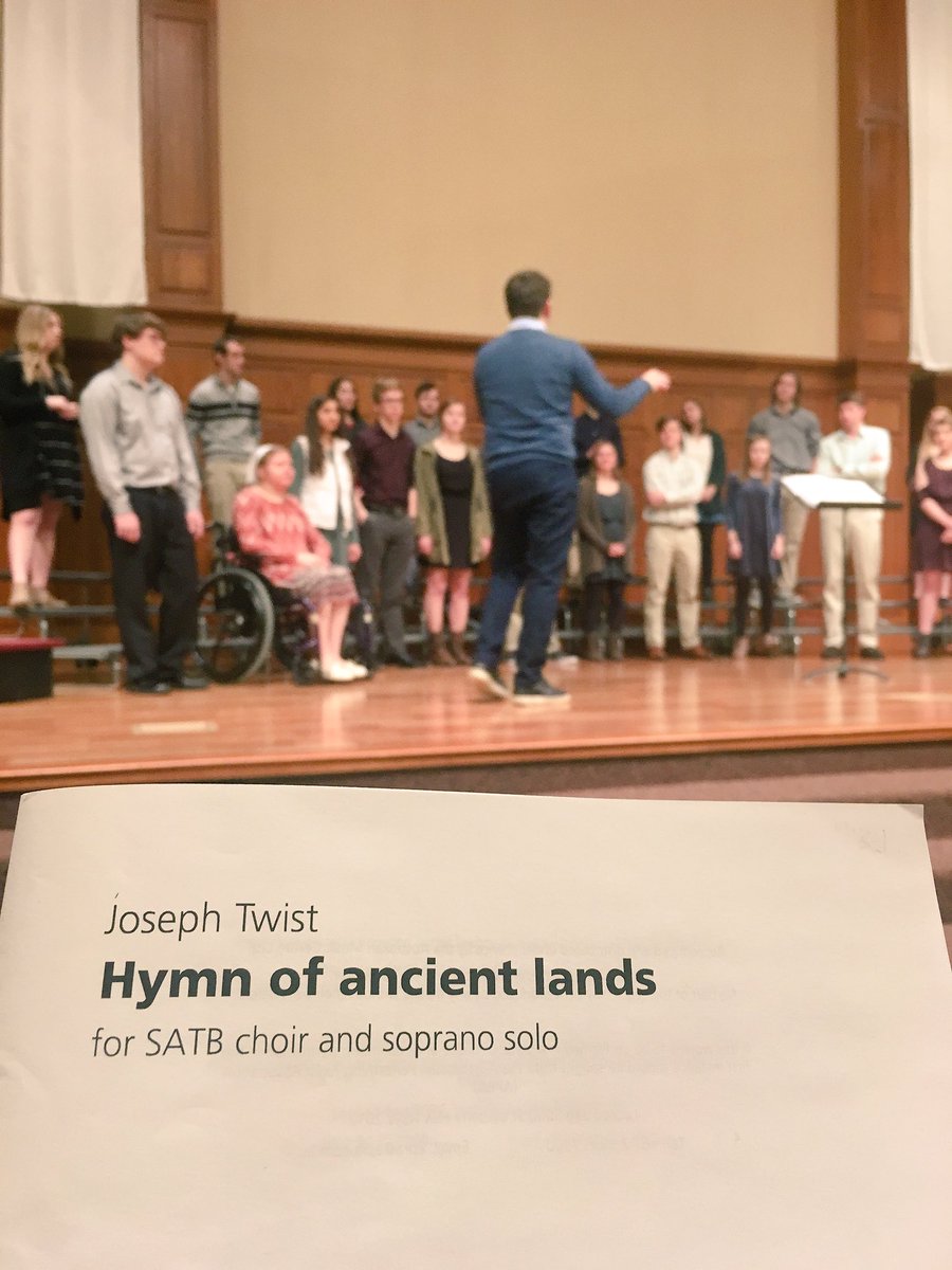 Here’s @barney987 working with the talented @HesstonCollege Bel Canto Singers this morning on a fab piece by our friend @joetwistmusic - nice to hear more of your music Joe! #voces8 #voces8ontour