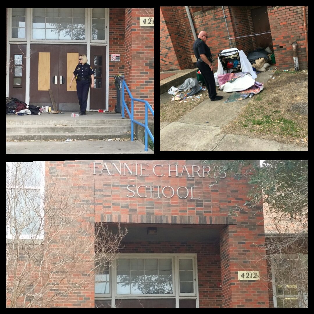 DPDJubileePark's tweet photo. Jubilee Park Storefront Officers #Footpatrol around the vacant Fannie C Harris school @JSWalton6796 @C_M_Shead @bdwilsondpd @DPDWest @JoliDPD @JubileePark @DPDAnderson @AShawDPD https://t.co/s47f6Ovr11