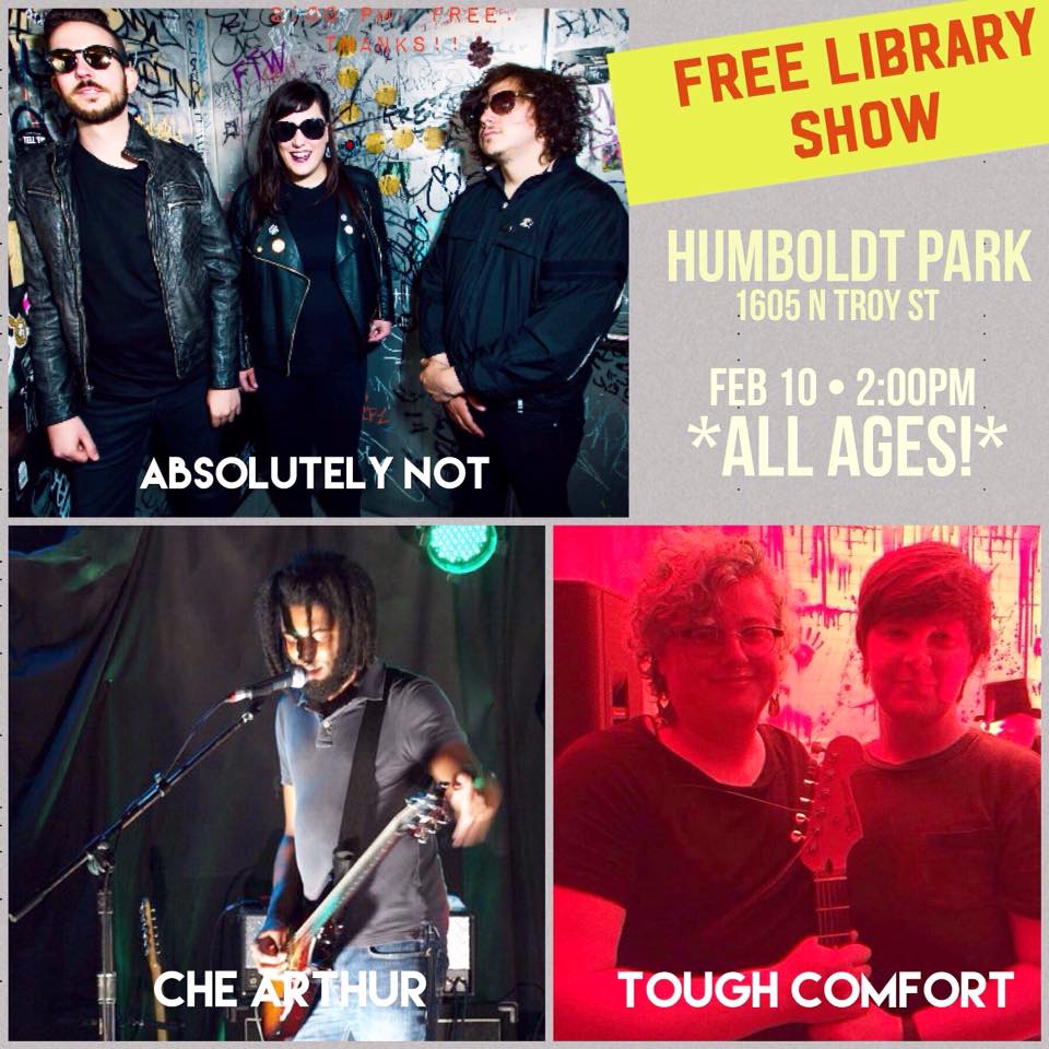 RachelAnneWill's tweet photo. RT @RascalKidsMag: ⚡️TOMORROW!⚡️ 
Don't miss this #FREESHOW at @ChiHumboldtPark Library featuring @abnotband, #CheArthur, and #ToughComfort! 
• 2pm
• A L L🔥A G E S
[curated by Kenny Rasmussen👌] #chicago #chicagomusic #freechicago #chicagolibrarie… https://t.co/ZSuqjx7HOa