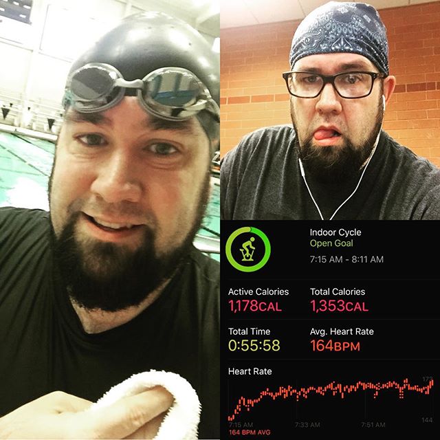 loss4gain's tweet photo. BRICK day! 400m in the pool directly to 14 miles on bike! 85 days to go! #loss4gain #whatsyour4 #100poundsdown #my300lbtriathlon #trizou #sprinttriathlon #weightlossjourney #weightlossmotivation #workout #progressnotperfection #fitness #fitnessjourney #fitnessmotivation https://t.co/7VhuYqneWn