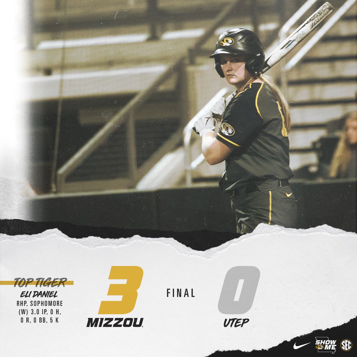 Tigers earn a W in their 2018 season opener! 

Lights out pitching from @elid8898 &amp; <a href="/__StorminNorman/">Tiger Country</a> plus multi-hit days at the plate from <a href="/Bacon_and_REGS/">Regan Nash-Archdekin</a>, <a href="/ae_sanchez20/">Amanda Sanchez, OLY</a> &amp; @KRomaine06 highlight the victory.

#MIZ #ShowMe 🐯💣🌆