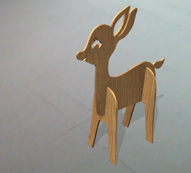 DaftDroid's tweet image. Augmented Bambi #XR #MixedReality #lasercutting #AR #AugmentedReality