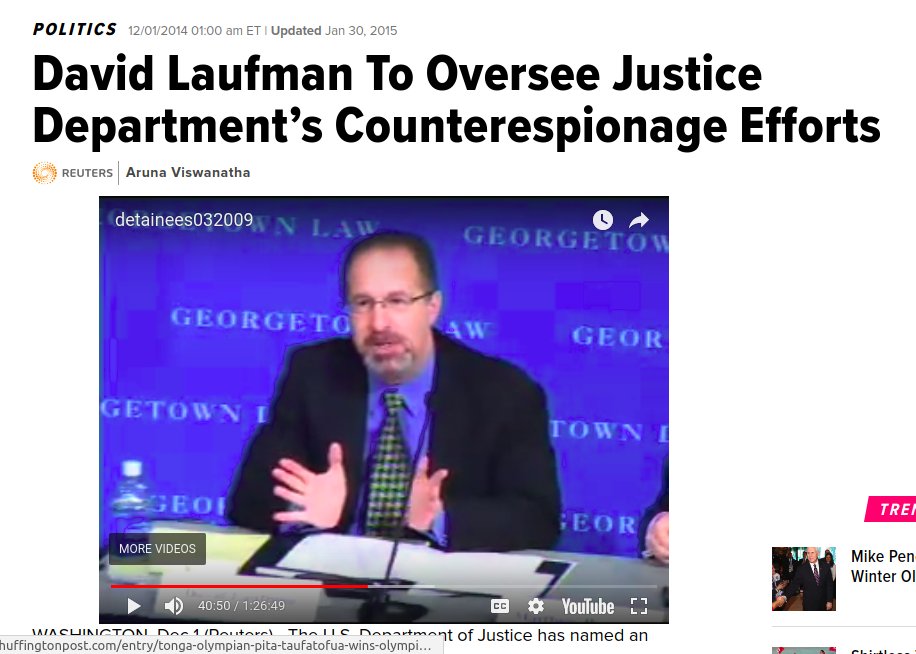 (13) Where LAUFMAN intersects this thread is his appointment in 12/2014. OBAMA was making serious power moves to SUPPRESS emerging and HORRIFYING espionage scandals and provide for CONTINUITY OF DIABOLICAL GOVERNMENT. A HILLARY ally was PERFECT for both. https://americans4innovation.blogspot.com/2017/03/career-cia-deep-state-hack-behind.html