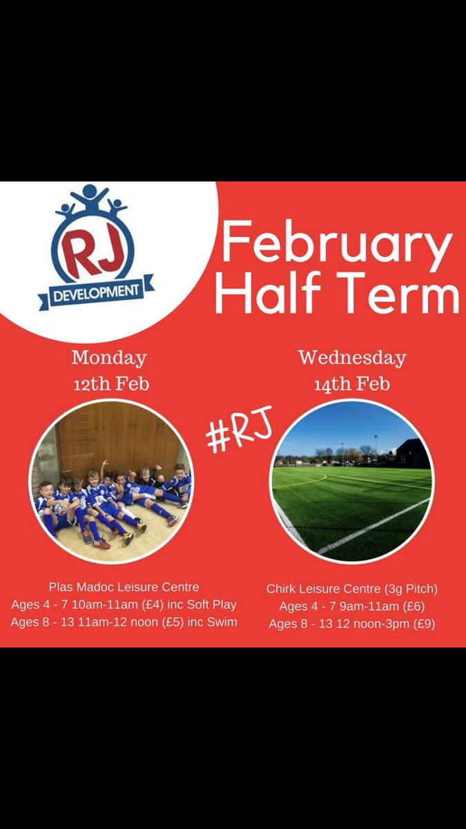 Feb Half term with #RJ check it out ⚽️👇🏼👇🏼