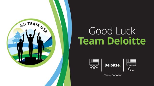 Proud to work at <a href="/DeloitteUS/">Deloitte US</a>, the Official Professional Services Sponsor of <a href="/TeamUSA/">Team USA</a>. Go #TeamDeloitte! deloi.tt/2nV02v6