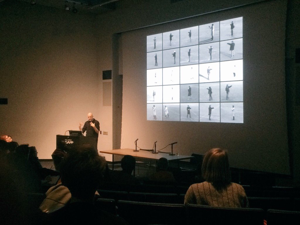 philippschmitt's tweet photo. Trevor Paglen closing off a fascinating day at #waysofknowingcities with a talk on invisible images, kittens, vampires, Socialist realism, and a topping of Magritte 🥪 https://t.co/JXqISLXpic