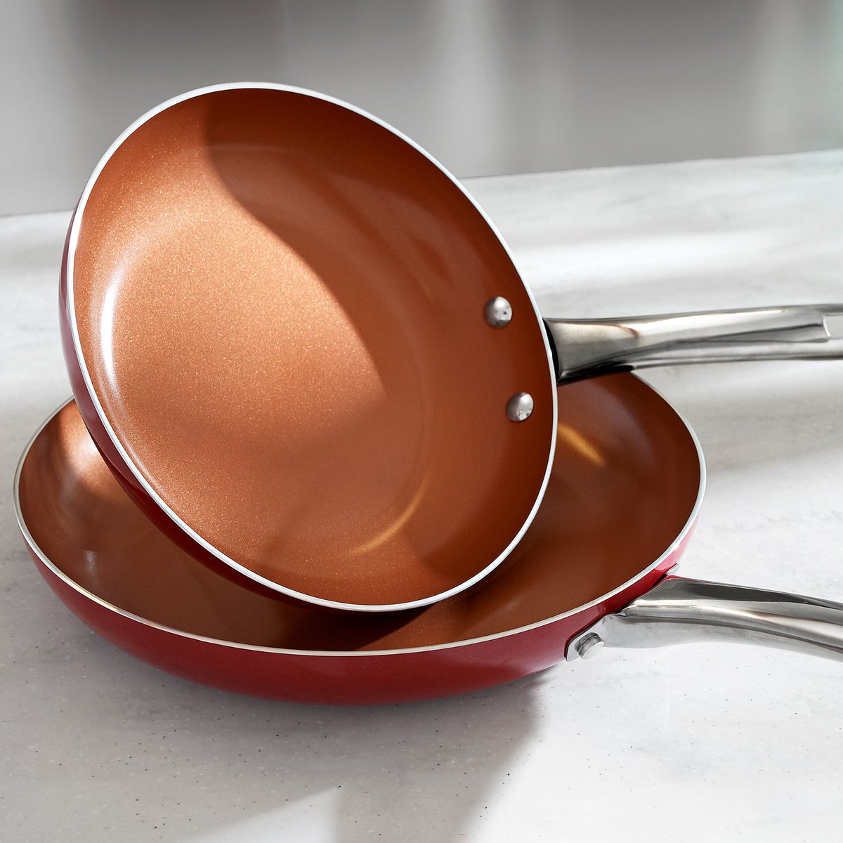 QVC's tweet photo. Cook up a new dish with this #CooksEssentials Ceramic Skillet Set! Get today's #QVC2BigDeal here! > https://t.co/cAfzEaOQai https://t.co/GrEkOlTJib