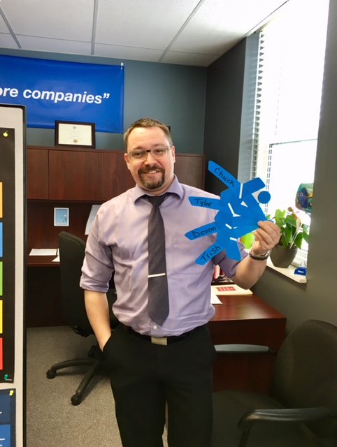 ExpressSarnia's tweet photo. Industrial Staffing Consultant, Joe, is celebrating four of his associates who were just hired-on full-time by his clients! #Sarnia #MillionToWork https://t.co/fhFC86mWvz