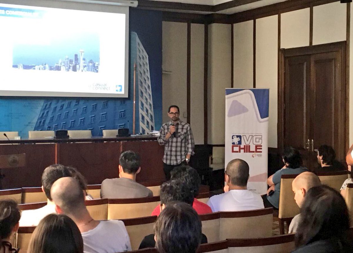 ProChile's tweet photo. Estamos en el #Checkpoint 2018 organizado por @vgchile para dar a conocer el estado actual de la industria chilena de videojuegos y sus desafíos para este año 🎮👾 https://t.co/3XGSQWwhru