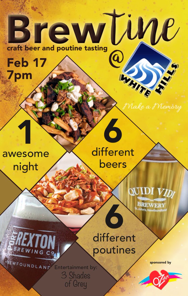 Coming up next Saturday night!
Got your tickets yet? 
whitehillsresort.com/brewtine/