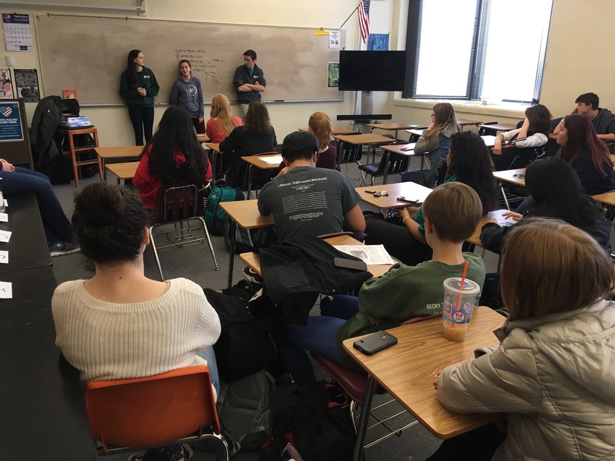 UHS_Habitat's tweet photo. They’re back! UIUC Habitat also met with our afternoon group today to discuss Habitat after high school. Thanks for being great role models for our young people. #Illini #ProudofU https://t.co/V6KqZYSfua