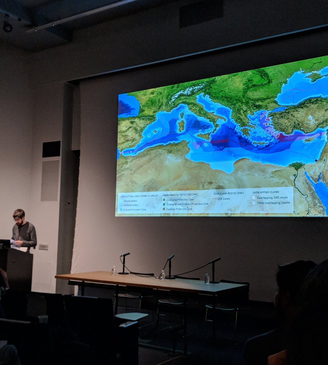 wileycount's tweet photo. "There is a process of design in the making deadly of deserts" and other borders, including cities. But this process extends to surveillance and aesthetics - environments are made hostile and aware. Lorenzo Pezzani's Forensic Oceanography at #waysofknowingcities https://t.co/VTuSTNIf1H