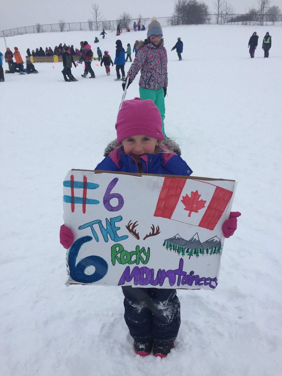 krmiller86's tweet photo. Let the games begin! Kicking off the Olympics with our UPS winter carnival and some Canadian pride! 🇨🇦❄️⛷@JamesLangner #scdsb #GoCanadaGo https://t.co/TkJWR0j1GQ