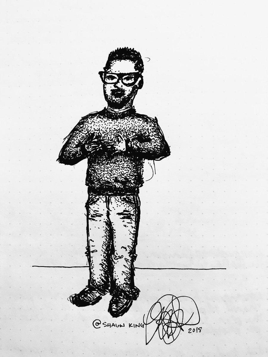 dayle_duran's tweet photo. #sketch of @ShaunKing from today’s master class at @NUCrossing https://t.co/rNGDCpGH4a
