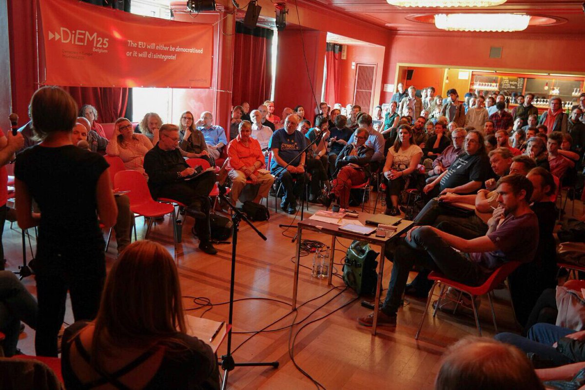 DiEM25_Belgrade's tweet photo. Shaking #Europe for two years now! We’ve shown constructive disobedience in Hamburg, presented #END in Rome and Berlin, explained the #RealStateOfEU in Brussels, and are now going into an electoral battle accros Europe and creating a transnational list! Happy b-day @DiEM_25 🎂🍾 https://t.co/FGSbPPekna