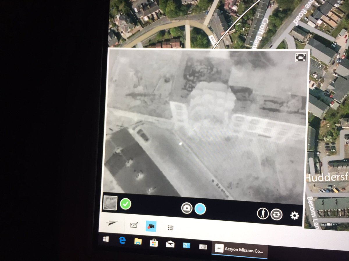 manchesterfire's tweet photo. Here are the first pics from the @air_unit in Stalybridge, where three floors have collapsed inside Oakwood Mill. This is what the pilot sees when flying the drone. We're still at the scene making sure it's safe! https://t.co/KxfaPy8xrD