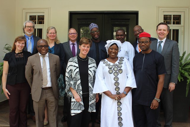 CanadaDev's tweet photo. Canada has a longstanding development partnership with #Nigeria. Today Minister Bibeau met with Canada’s key development partners to discuss mutual priorities, including women and girls’ empowerment. #idw2018 https://t.co/5AHtTYvePA