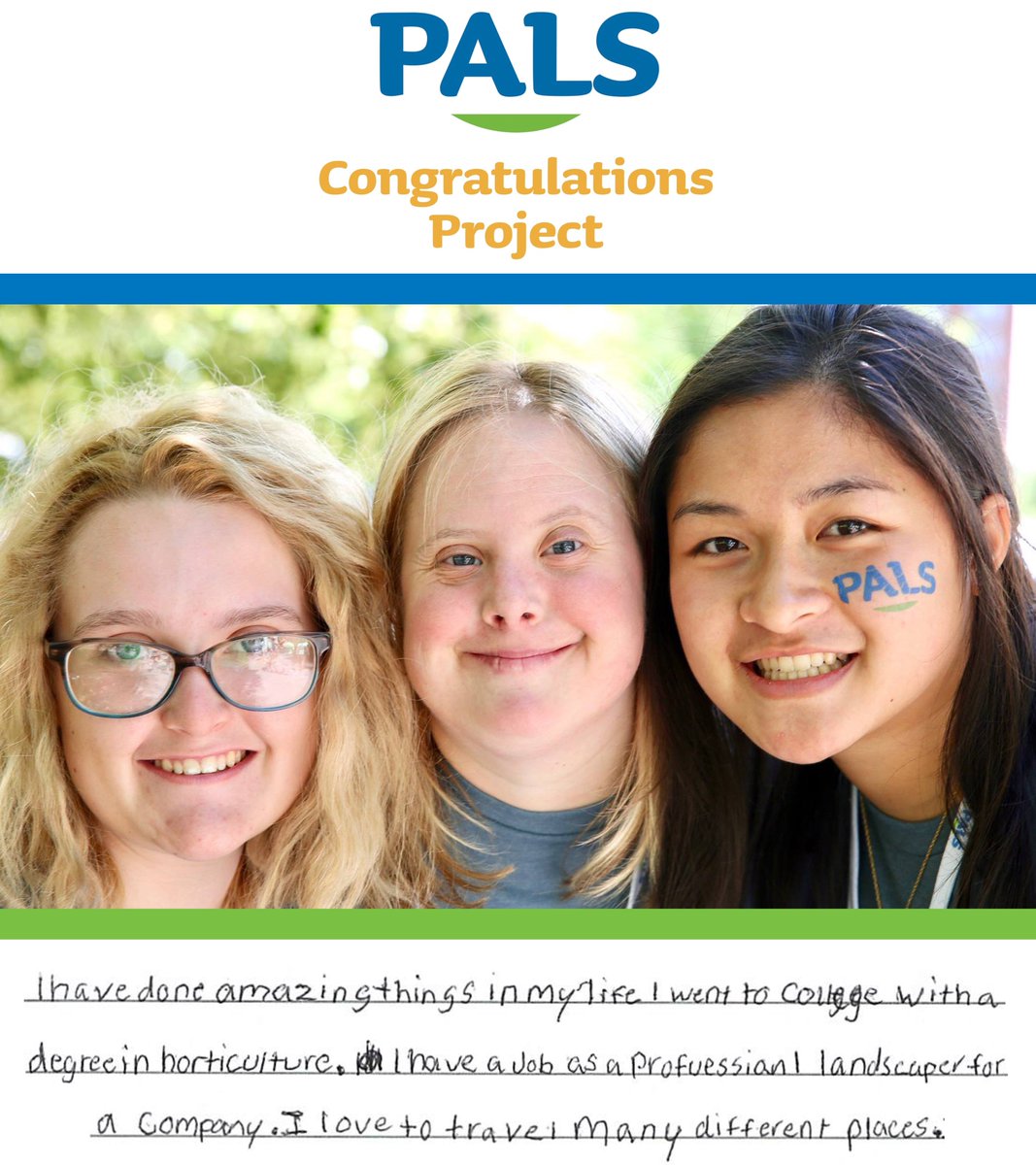 PALSprograms's tweet photo. Help us continue to celebrate our Campers' accomplishments and share the latest addition to our Congratulations Project highlight album. See the full album at https://t.co/1aY8WKximR. #TheCongratulationsProject https://t.co/d8u9BW60tg
