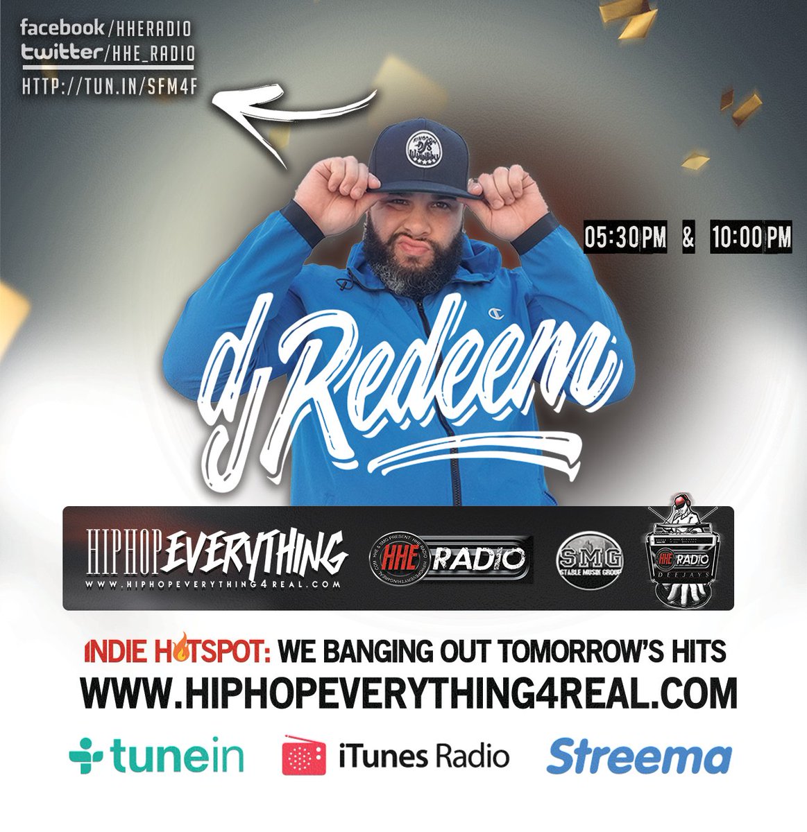 HHopEverything's tweet photo. #NowPlaying on @HHE_Radio: @IamDJRedeem π₯π₯π₯ #NewHipHopMusic #HipHopEverything #IndieHotspot #DJRedeem https://t.co/HGoHhyOBSP https://t.co/lWwqV6hHeR