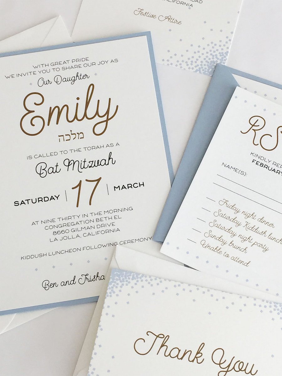 pamwinters's tweet photo. A custom Bat Mitzvah invitation suite I created for a special young lady. The design combines equal parts of elegance and fun! #batmitzvahgirl #batmitzvah #batmitzvahs #invitation #invitations #invitationcard #invitationcards #invitationsuite #invitationdesign #invitationdesigner https://t.co/thWqzsVw5P