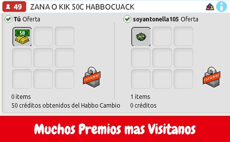 Estamos en Nuestra Sala de ZANA KIK !!  Ven a Ganar como soyantonella105 que se gano 50$.. en <a href="/ESHabbo/">Habbo ES/MX</a> con <a href="/habbocuack/">Habbocuack</a>