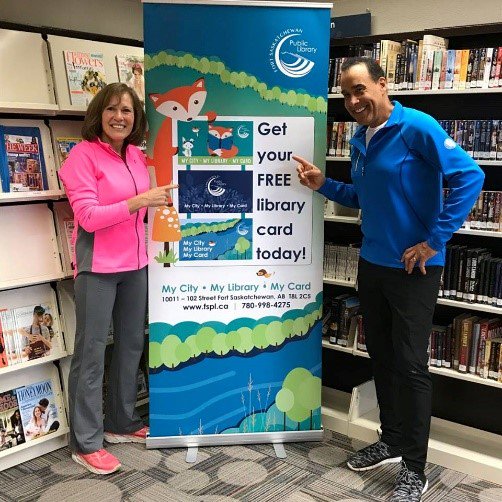 fortsasklibrary's tweet photo. Exercise your brain! Pop in and get your FREE library card. Our collection is full of materials to inspire and get you moving. Enter to win a $50 gift card from Winner’s Way Source for Sports. #CardInEveryHand #FortSask https://t.co/Z1QLI9veWc