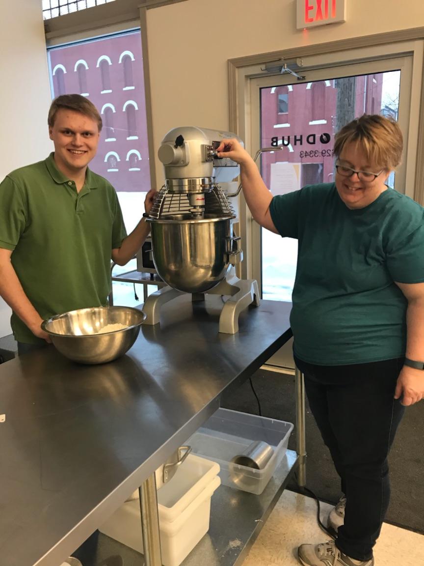 AlbionVISTA's tweet photo. The VISTAs are baking tonight at the Albion Food Hub! We're selling baked goods tomorrow at the Cardboard Classic Sled Race to raise money for the Harrington Weekend Food Program. Hope to see you there! #CardboardClassic https://t.co/Qttrg90VMi