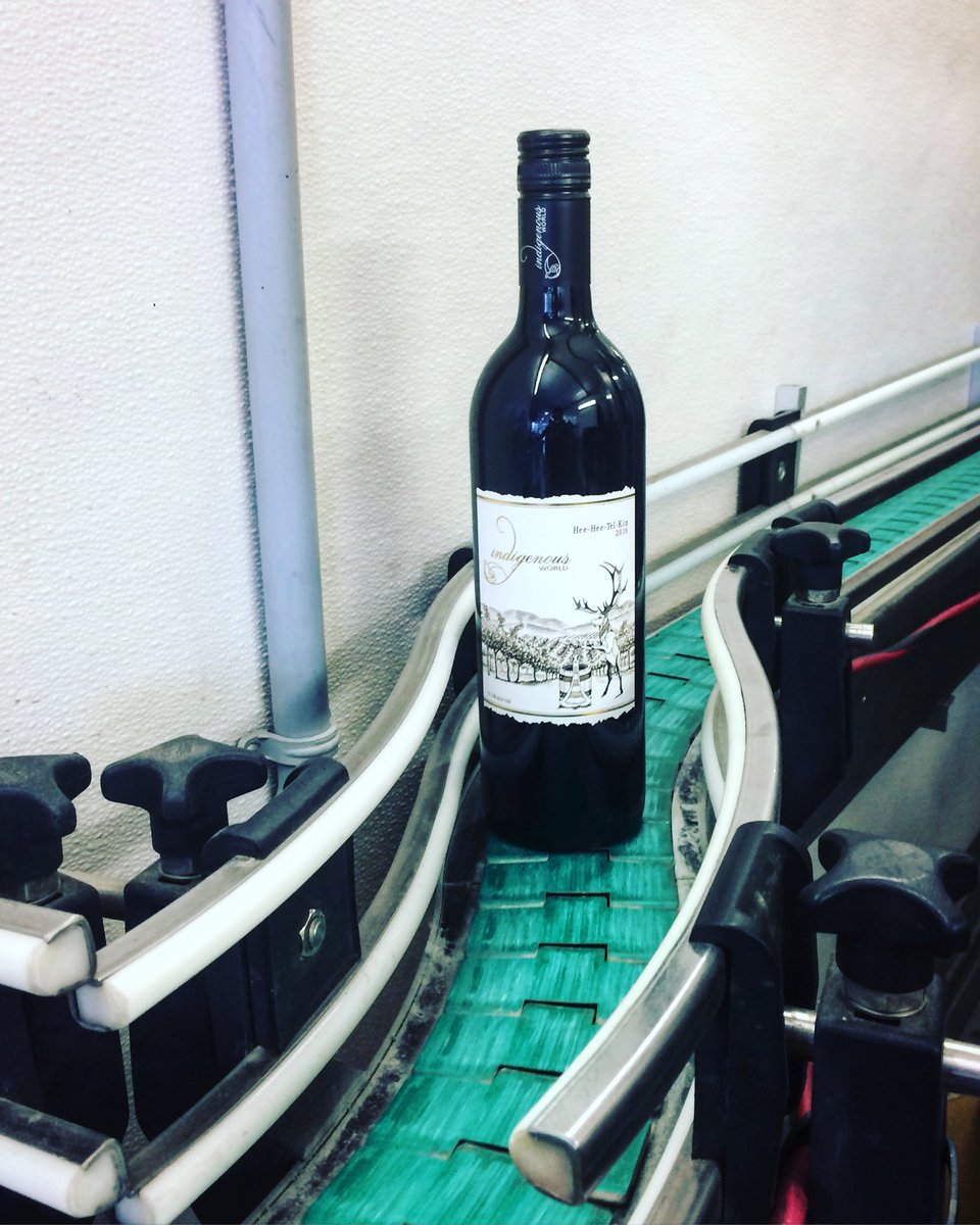 The first of its vintage down the conveyor belt yesterday at our production facility. 2016 Hee-Hee-Tel-Kin & four other new wines are resting in their new bottles before making their way to the wine shop at the end of the month. 

#indigenouswine #newvintages #okanaganwinecountry