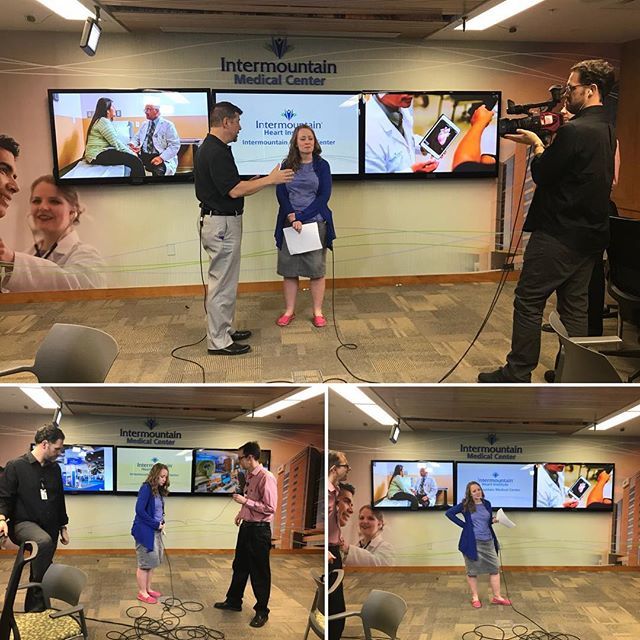 VietHeartPA's tweet photo. Me photobombing my friend (see screen on right) Dr Stacey Knight during her filming for #acc18. @intermtnmedctr @KnightSNPs. Look for her #GENErosityProject https://t.co/2Fe6FZwn9Y https://t.co/OMiUTw0Cln