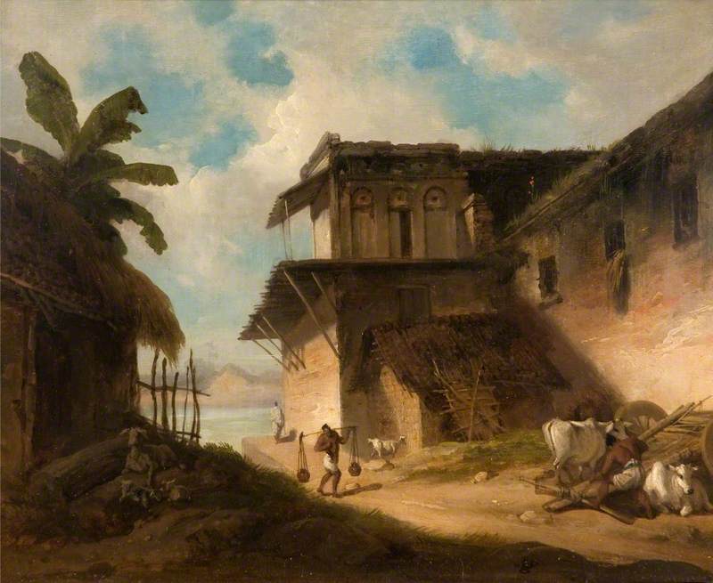 JAJafri's tweet photo. Bengal Village Scene,
by George #Chinnery (1774–1852), active in India 1802-25
Oil on canvas
circa 1819-21
https://t.co/MYNNKz8nBS https://t.co/4jOg9Ic1Dy
