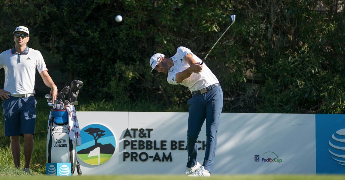 Pin-Seeking Machine. Rounds of 67 and 64 give DJ a share of the lead heading into the weekend at Pebble. #ATTProAm #P730irons #TP5x