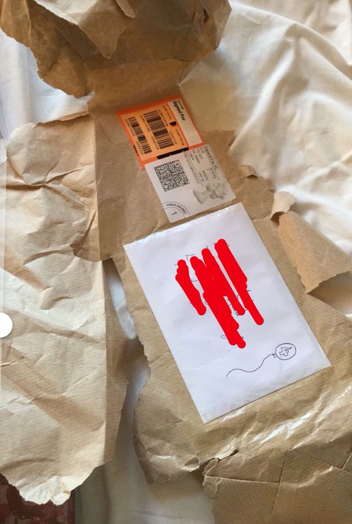 MrDanReilly's tweet photo. ...The parcel I sent yesterday was COVERED in sellotape yet managed to be ‘damaged’ like this. The fact that both @RoyalMail @PostOffice supply service that regularly steals from patrons is beyond shocking. Shame on both of you &amp; your employee’s for seeing a present marked...pt4 https://t.co/yDEU7CY802