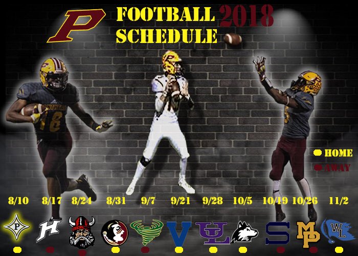 PHS_Football1's tweet photo. 2018 Football Schedule! It’s going to be lit! #goingtothenextlevel https://t.co/rH8ywb1t7Z
