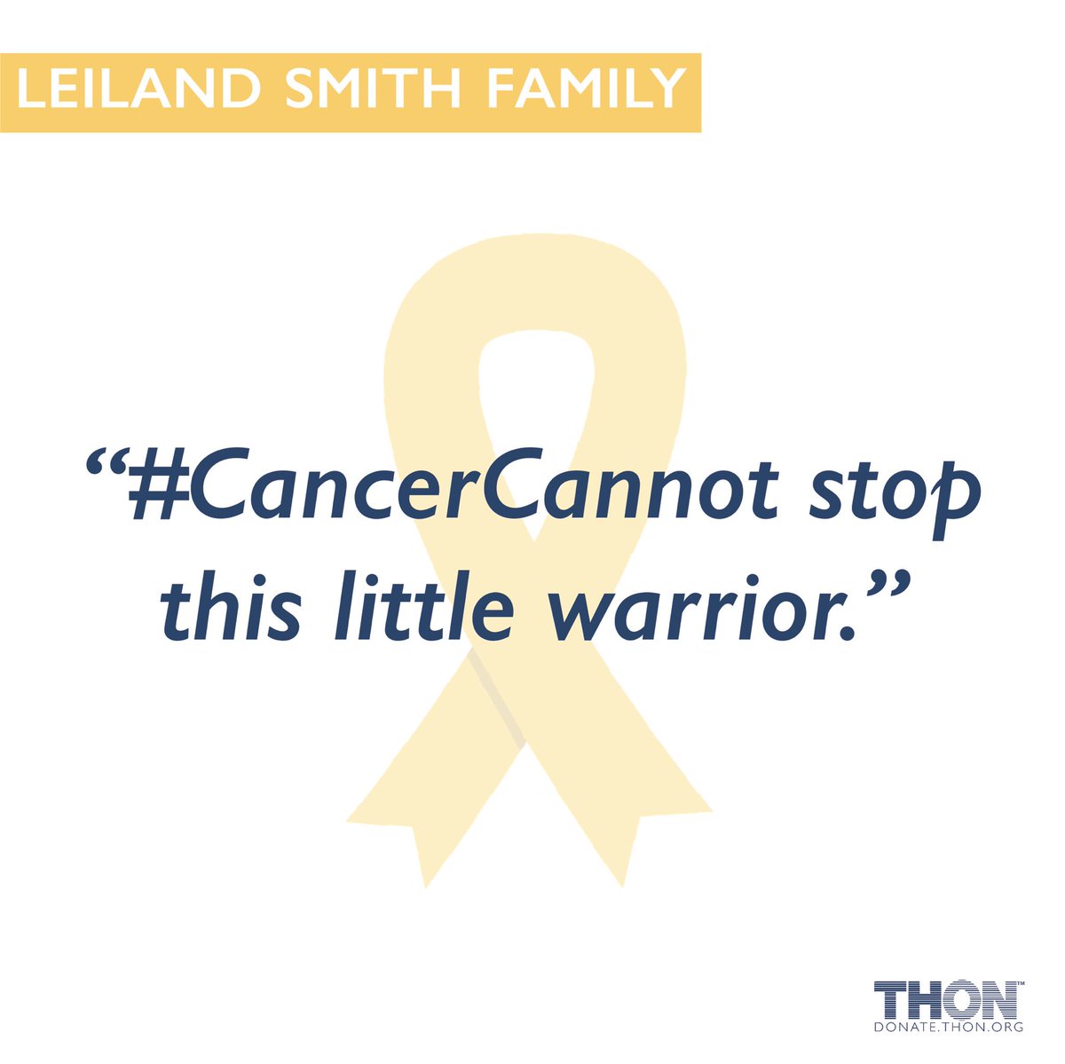 THON's tweet image. #CancerCannot shatter hope.