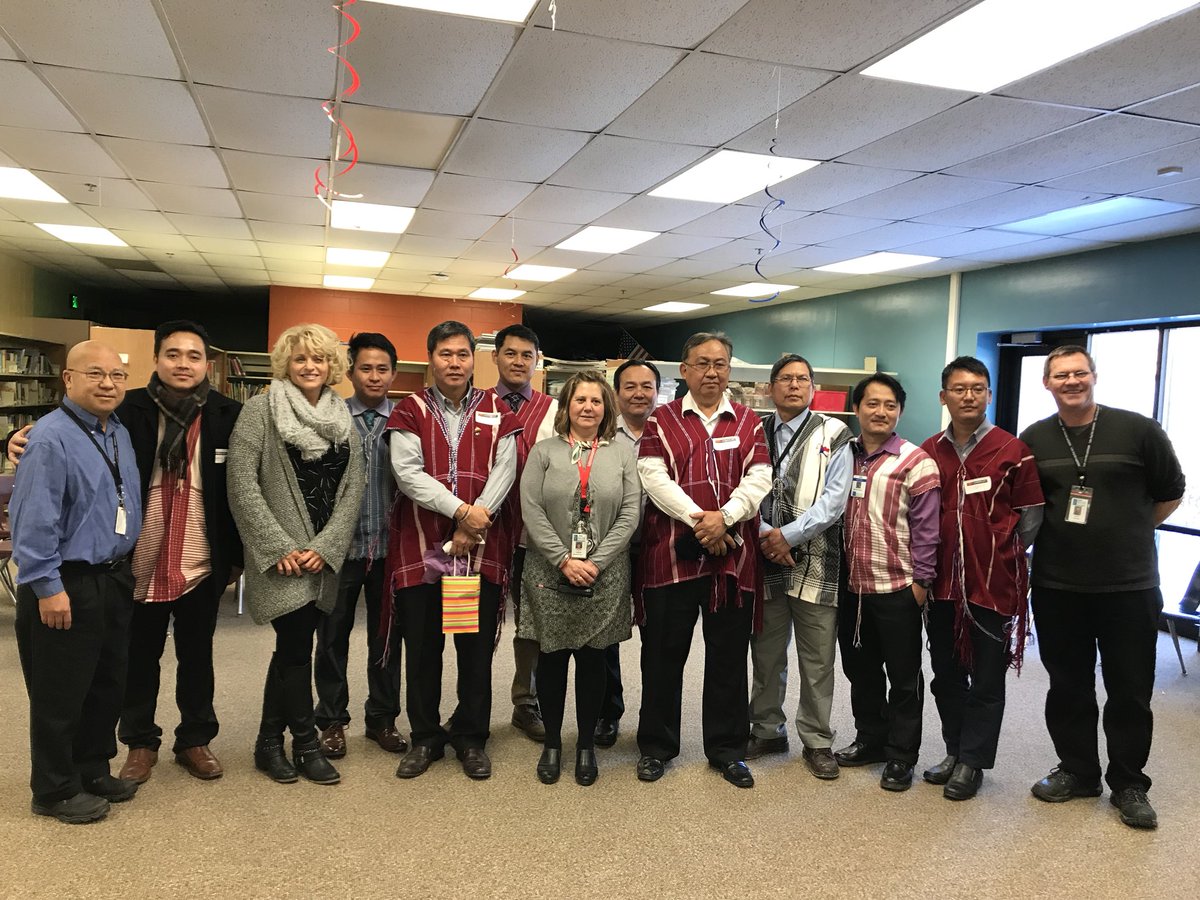 conchafdr's tweet photo. Karen delegation from Burma visited Mississippi Creative Arts School. What an honor! @SPPS_News https://t.co/nlWOyheSVY