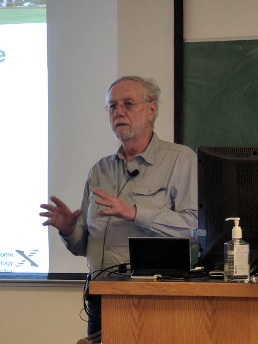 Our Director Ron Davis giving a seminar to <a href="/StanfordMed/">Stanford Medicine</a> Genetics Department about technologies to make molecular &amp; cellular analyses faster &amp; cheaper