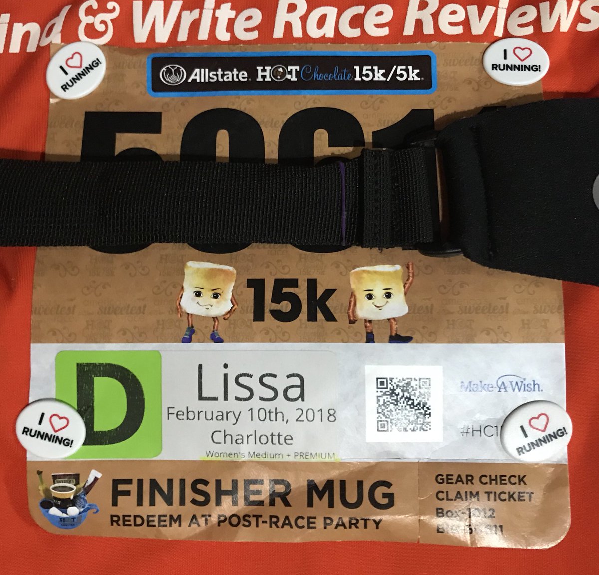RunNerdGirl's tweet photo. Flat me is all ready to go for tomorrow’s @HotChocolate15k Charlotte. Got my @BibRave gear, my bib on with my @bib_boards, my @UARunning HOVRs and my rain coat. #BibChat #savetheshirt #HC15K #thinkdrythoughts https://t.co/e7yExYGFLF