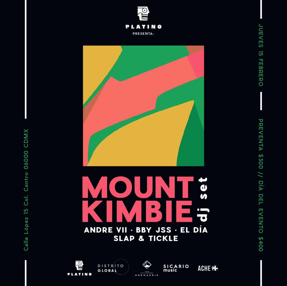 Junto a <a href="/DistritoGlobal/">Distrito Global</a>, <a href="/Sicariotv/">Sicario TV</a> y Ache, presentamos a 
<a href="/mountkimbie/">Mount Kimbie</a> el próximo jueves 15 de febrero en <a href="/Normandie_CDMX/">Normandie</a>. Boletos y más info: goo.gl/xfvysc 📍