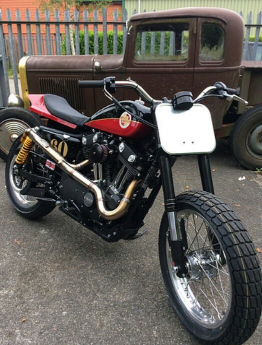 RedMaxSpeedShop's tweet photo. @PistonBroker @Goblin_Works Goblin Works Garage Harley Davidson flat tracker. Before being trashed!

#GWG 

More photos: https://t.co/z9OcUbTUPa https://t.co/P1wDqiAuTz