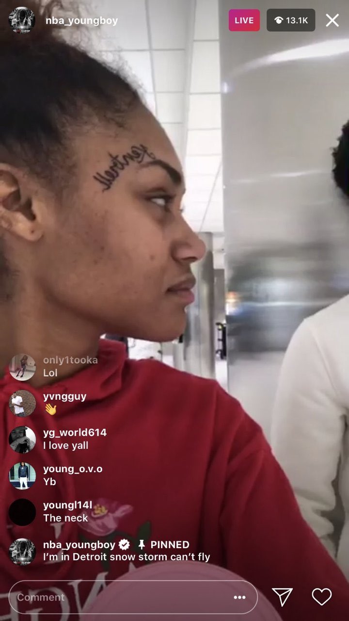 Bhad Bhabie Gets NBA YoungBoys Name Tattooed on Her  XXL