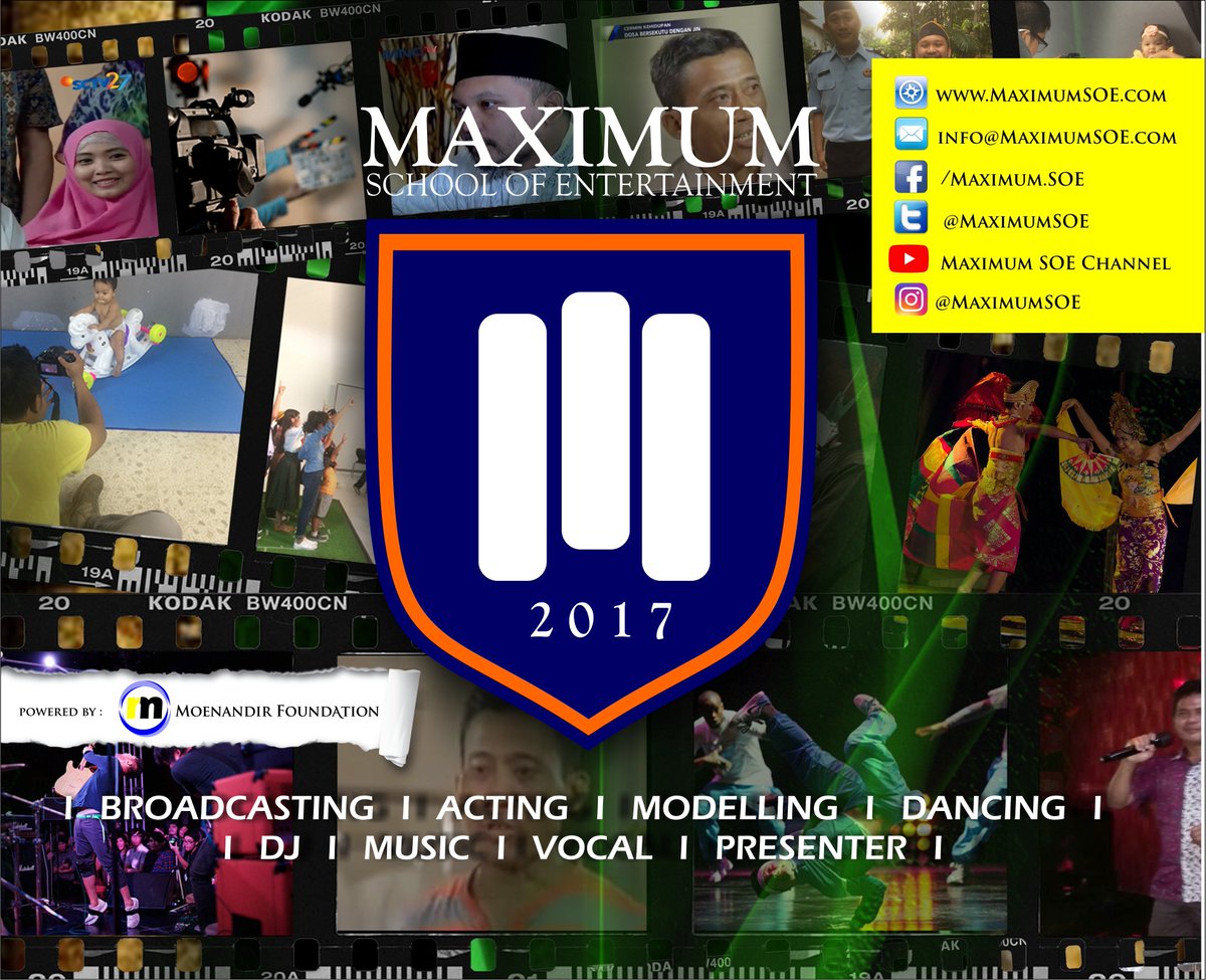 MaximumSoe's tweet image. Grup seputar informasi dan pendaftaran Maximum School Of Entertainment, yg memiliki banyak kelebihan dari sanggar2 yg pernah ada.
Peminatan Acting, Broadcasting, Dancing, Vocal, DJ, Modelling.
Silakan bergabung dan menyebarkan link ini : 

chat.whatsapp.com/FHL3tMsl62iE74…
