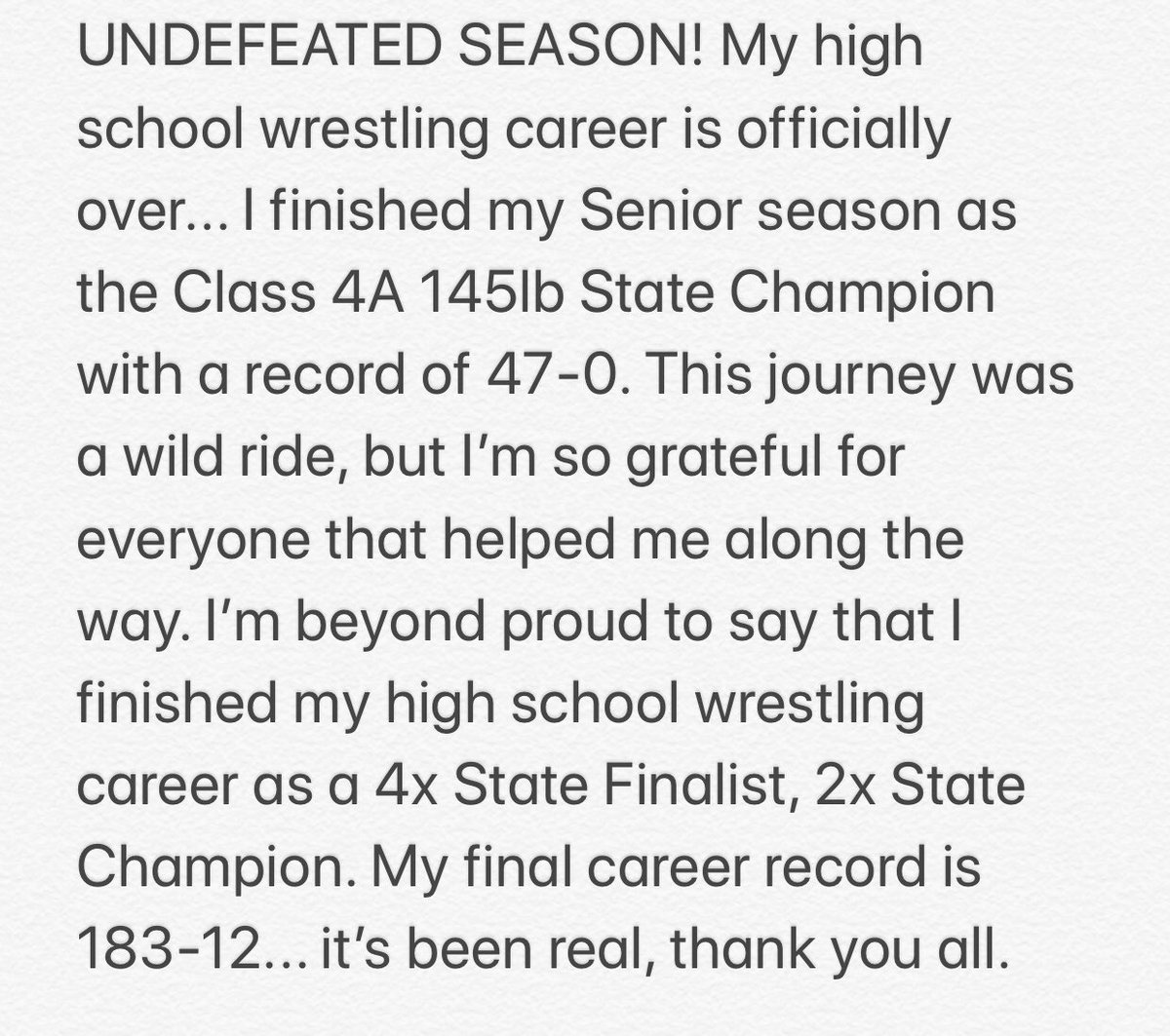 TheWyattEnglish's tweet photo. 2x State Champ.✌🏻 https://t.co/d1yHqytpVW