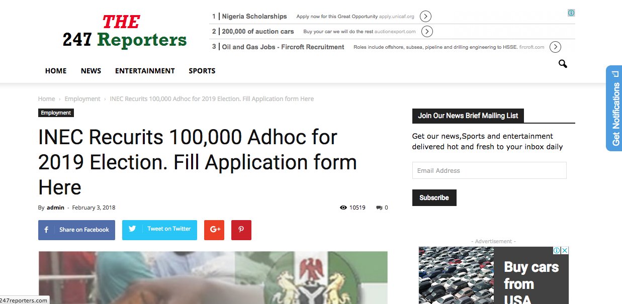 INEC Nigeria on X: &ldquo;The Commission hereby refutes this report 