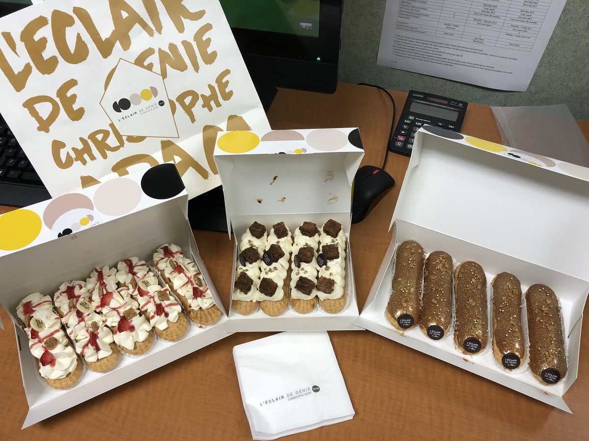 janice_ell's tweet photo. Treats for us for meeting LEI 3 months in a row!! 🍦🍰🍭 @ayuen113 @AdamChu_TD @CatLotze_TD https://t.co/QV3iOFepHG