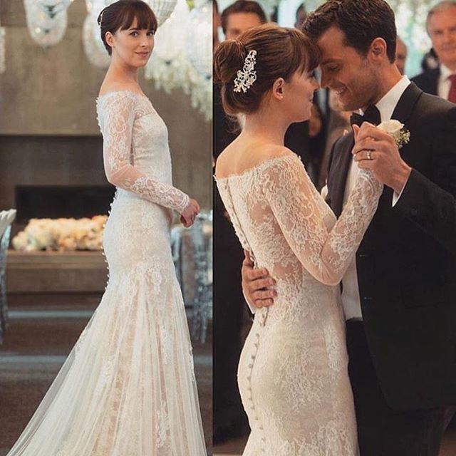 TheWeddingCat's tweet photo. Mrs Grey wears a @moniquelhuillierbride dress in the final installment of Fifty Shades. Do you like the dress choice? 💍
#fiftyshadesofgrey #dressporn #fiftyshadesfreed #weddingscene
#moniquelhuillier #weddingdress 
#detroitweddings #weddingplanning #… https://t.co/DQxMGR1MNj https://t.co/VIZUyiwIIs