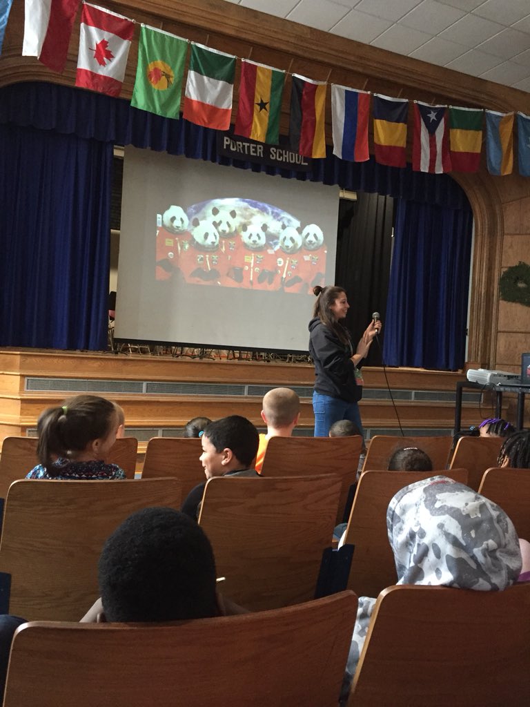 AshleaVilello's tweet photo. Space panda PL launch! The kids are hyped! Be sure to stop by @PorterElemSCSD and look for the space panda poster outside our PL classrooms.  #PandaPL #SyraFuse @SyracuseSchools https://t.co/LJZuR0OqXO