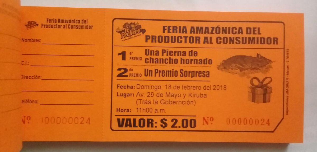 FAmazonica's tweet photo. Este domingo 18 de febrero gran rifa en la #FeriaAmazónica https://t.co/eeGXogOSrt