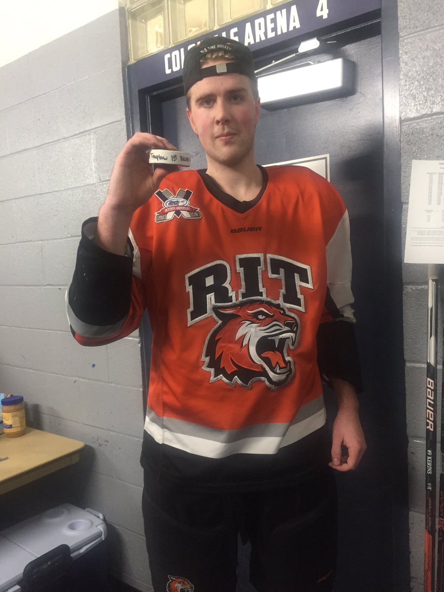 Congrats to <a href="/brysontraptow/">Bryson Traptow</a> on his first goal as a Tiger in tonight's win over Robert Morris! #TigerPride