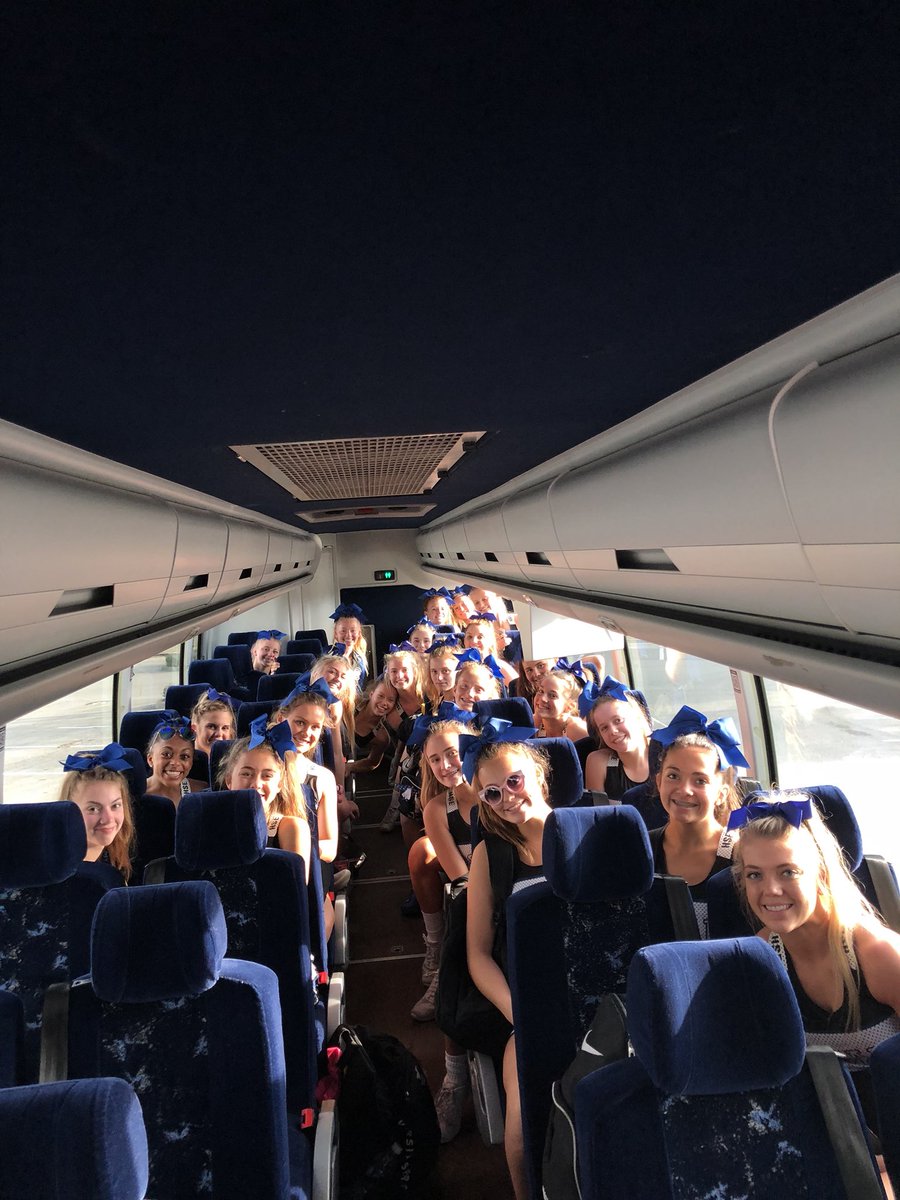 HSEcheer's tweet photo. We ROC’d the mats twice, scored big on the football field, shot to the top at our final practice and ended the day with some magic! #theyhavethe💙 #royalpride https://t.co/l1zS496paF